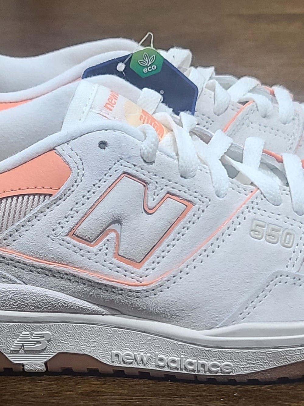 New Balance Wmns 550 'Sea Salt Peach Nectar' Women's 8.5 Men's 7